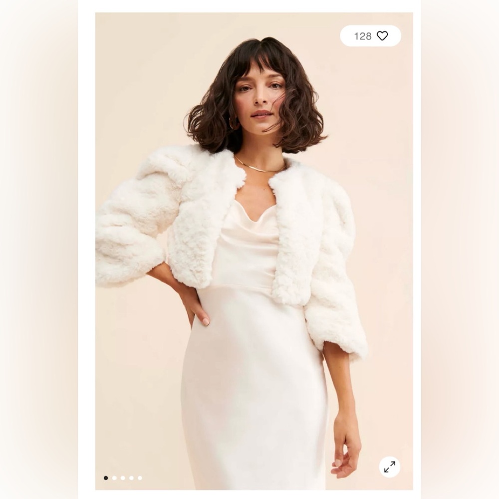 Sister Jane Cropped Cream Teddy Jacket Shrug Bolero